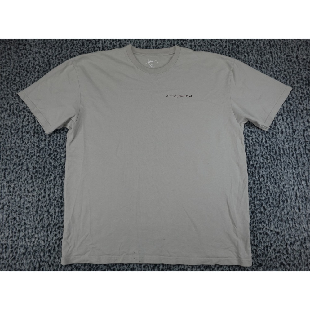 Last Resort AB T-Shirt Mens XL Grey Short Sleeve Script Logo Skateboarding Tee